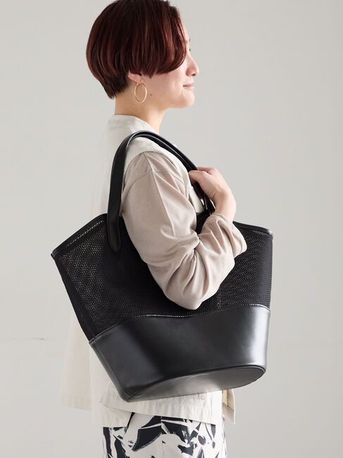 Te chichi「メッシュコンビトートバッグ」|その他|ブラック