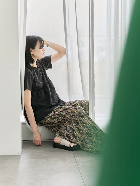 Samansa Mos2 blue「◎柄アソートプリーツパンツ」|その他|