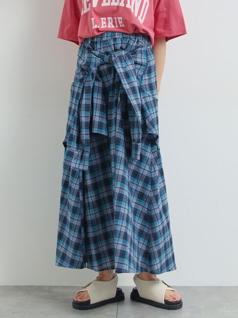 SM2「シャツ巻き風チェックスカート」|スカート|