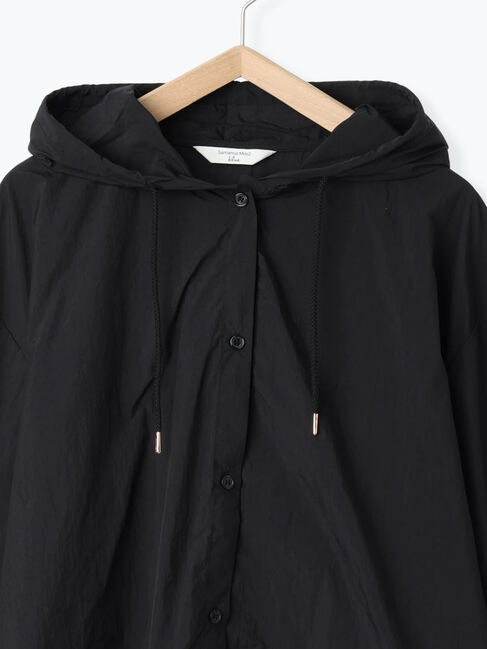 Samansa Mos2 blue「◎フードドロストシャツ」|シャツ・ブラウス|