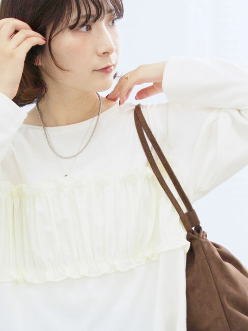 Samansa Mos2 blue「ビスチェドッキングカットソー」|Tシャツ・カットソー|