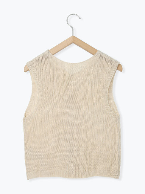 Samansa Mos2 blue「バンダナ付きニットベスト」|ニット・セーター|