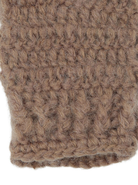 Samansa Mos2「モチーフ編みミトン」|手袋|