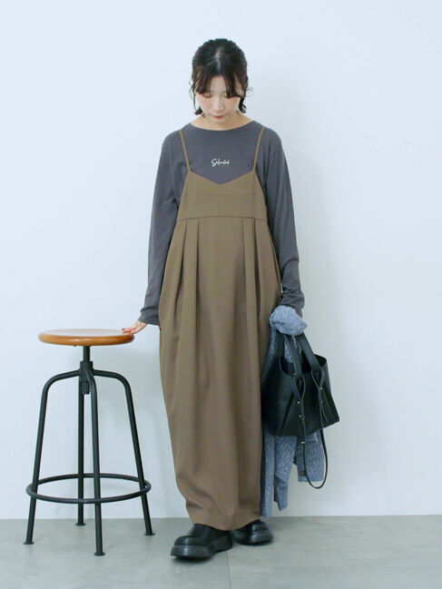 Samansa Mos2 blue「ワンポイント刺繍プルオーバー」|Tシャツ・カットソー|