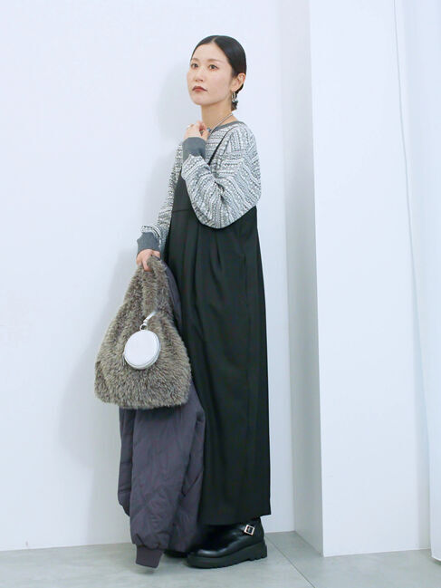 Samansa Mos2 blue「フェイクファーマルシェバッグ」|その他|