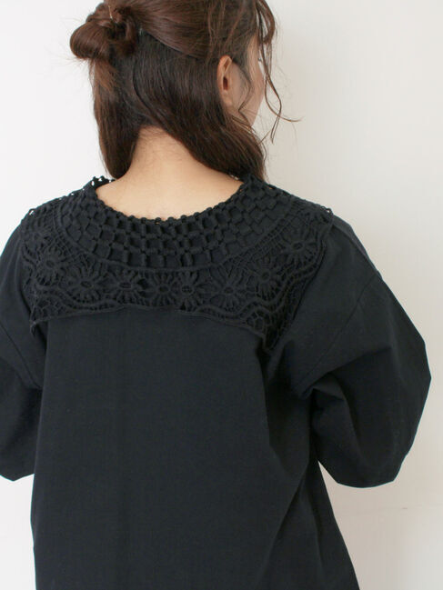 Samansa Mos2「【WEB限定】前後2WAYレース襟ブラウス」|シャツ・ブラウス|