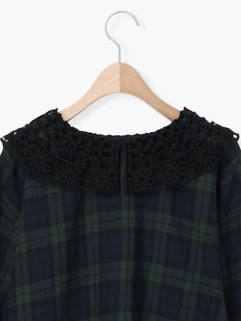 Samansa Mos2「【WEB限定】前後2WAYレース襟ブラウス」|シャツ・ブラウス|