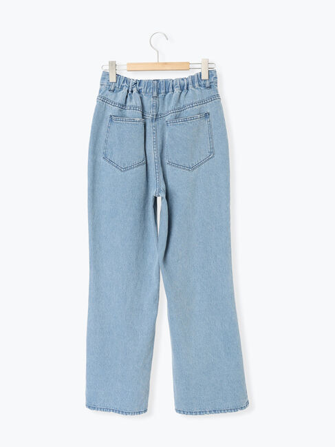 Samansa Mos2「【オーガニックコットン】デニムフレアパンツ」|その他|