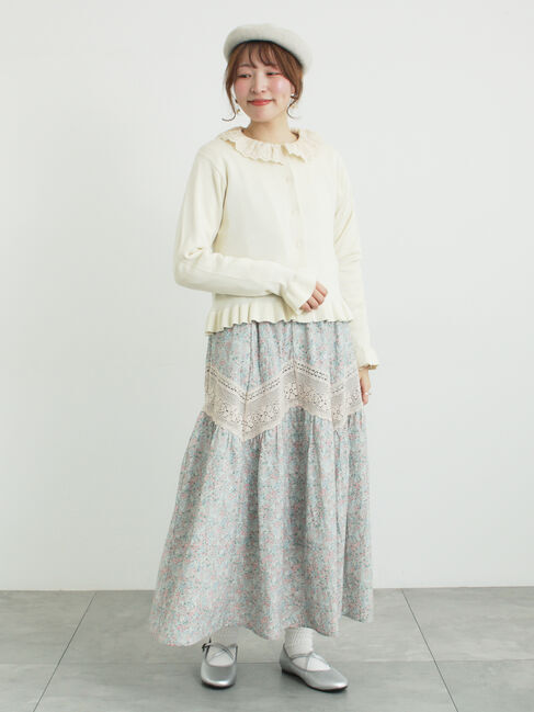 Samansa Mos2「フリルニットカーディガン」|カーディガン|