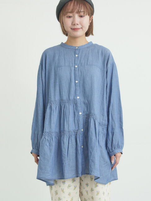 Samansa Mos2「2WAYシアーティアードチュニック」|シャツ・ブラウス|