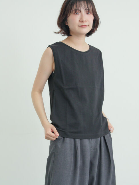 Samansa Mos2「【汗染み防止】ノースリーブTシャツ」|Tシャツ・カットソー|