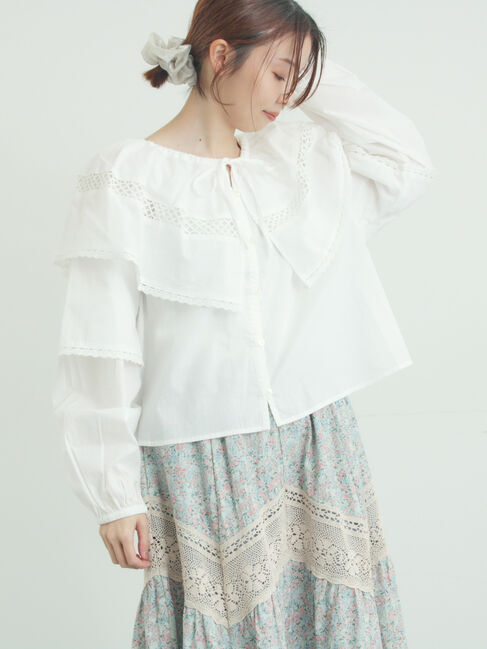 Samansa Mos2「レースボレロブラウス」|シャツ・ブラウス|