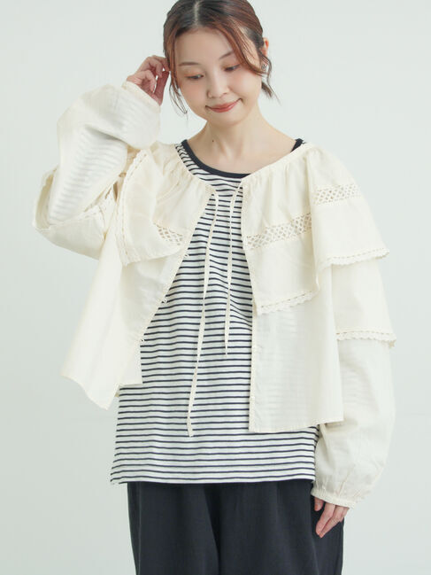 Samansa Mos2「レースボレロブラウス」|シャツ・ブラウス|キナリ