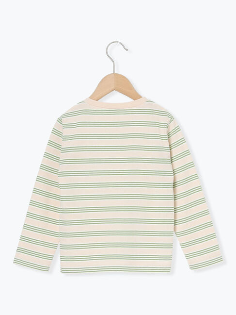 Samansa Mos2 Lagom「【おさるのジョージ】ワッペン付きボーダーロンT」|Tシャツ・カットソー|