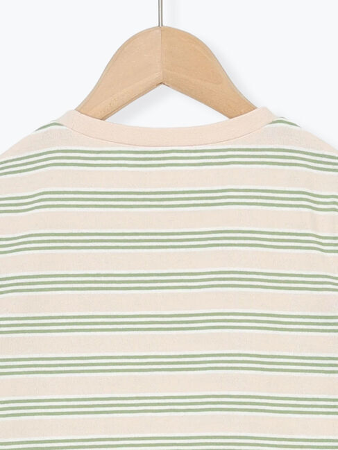 Samansa Mos2 Lagom「【おさるのジョージ】ワッペン付きボーダーロンT」|Tシャツ・カットソー|