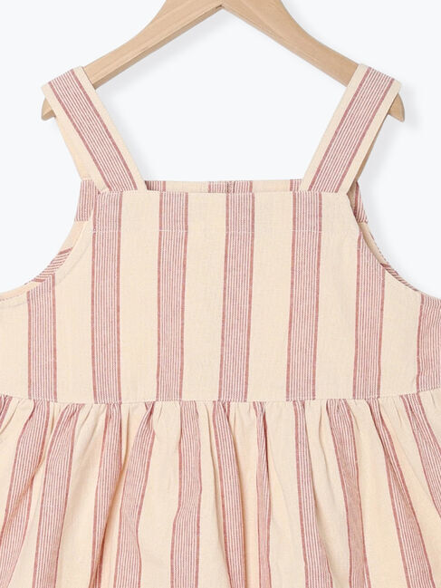 Samansa Mos2 Lagom「ストライプ柄ジャンバースカート」|スカート|