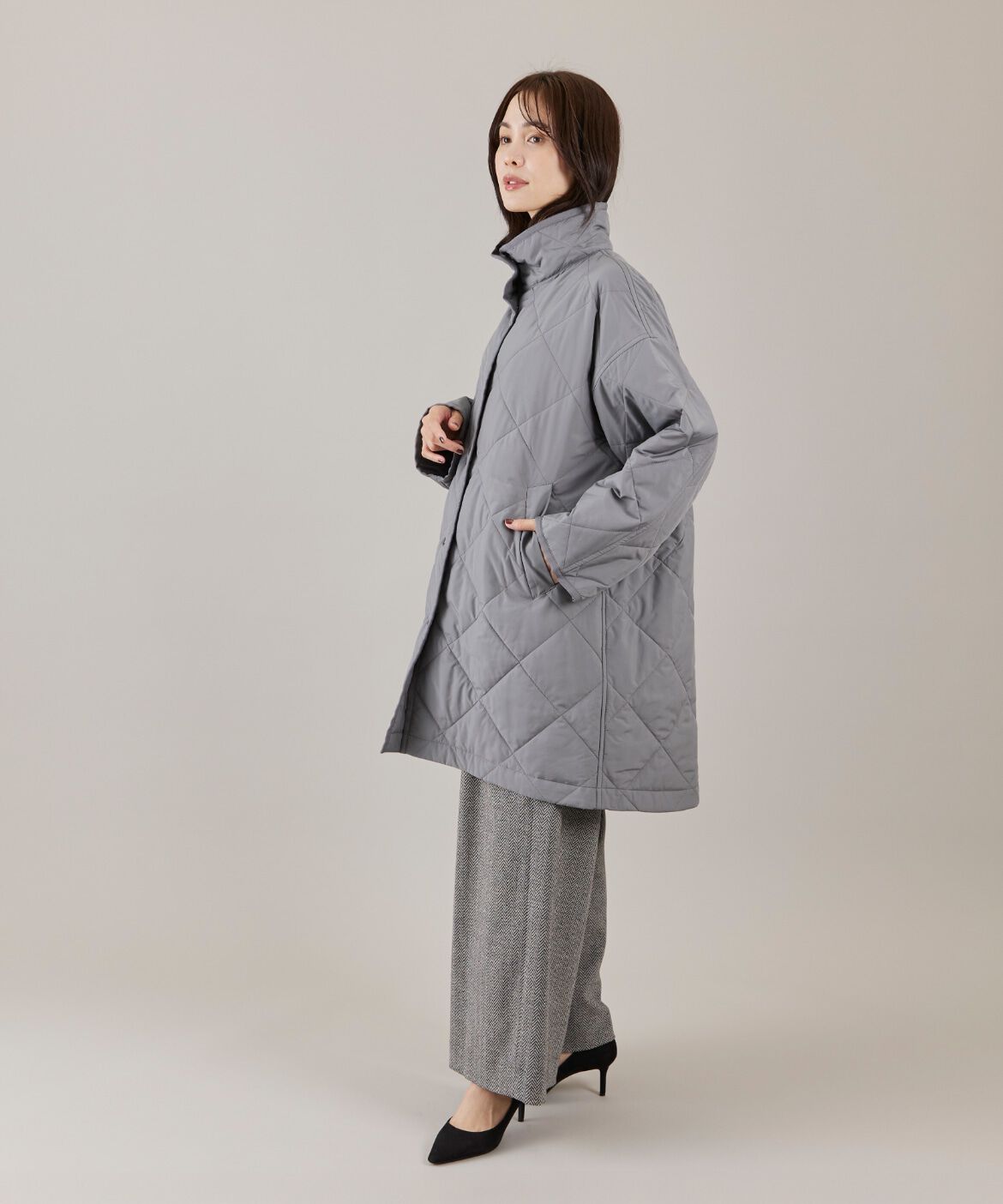 Le Souk「中綿キルティングスタンドコート《LIMONTA EAST》」|ピーコート|