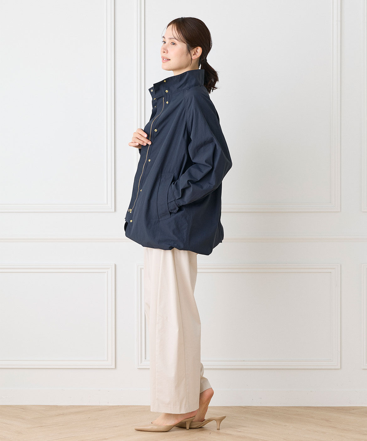 INED「2WAYコート」|ステンカラーコート|