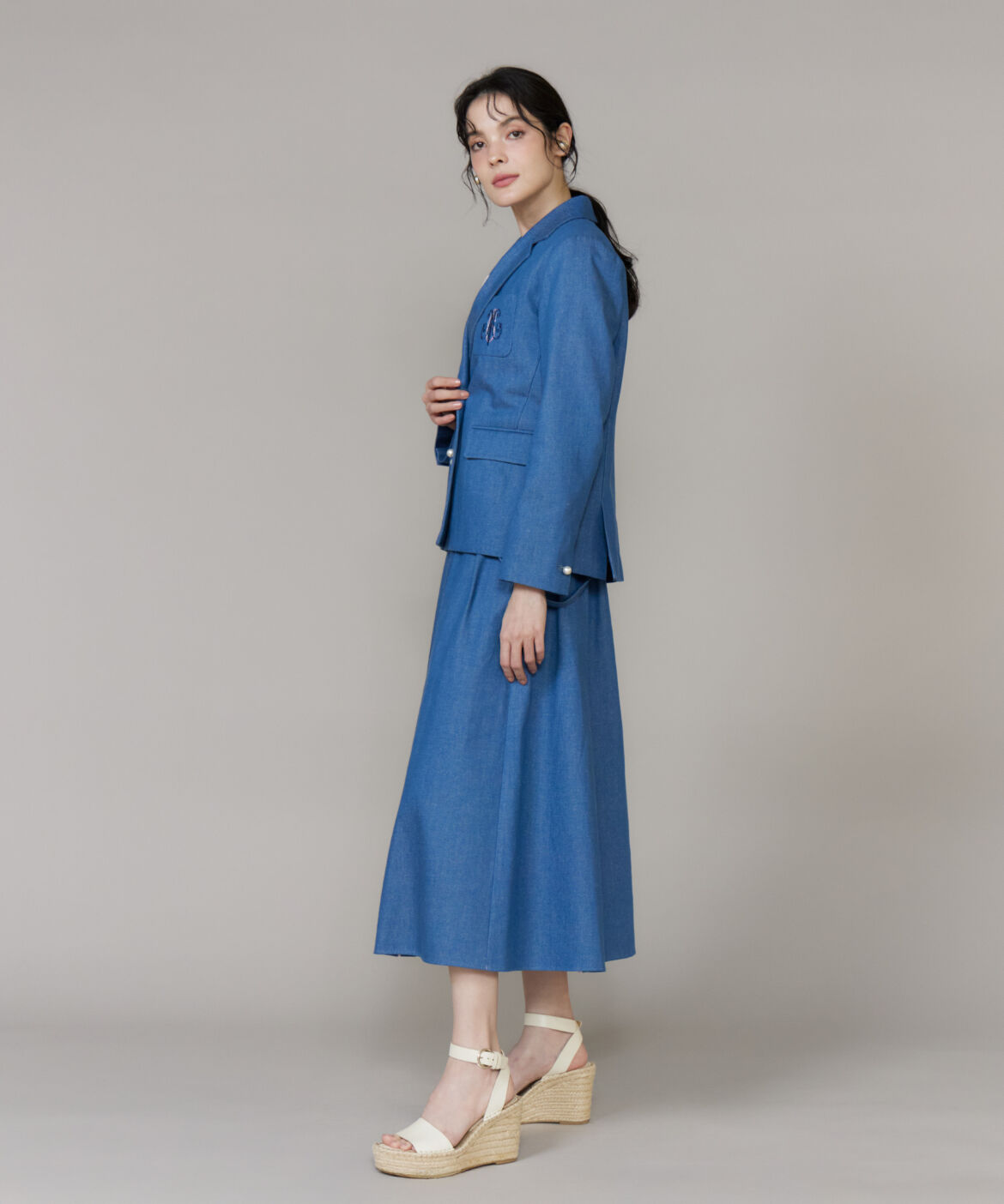 Maglie le cassetto「《ﾌﾟﾗｽｻｲｽﾞ》《WEB･POPUP限定》刺繍ｺﾝﾊﾟｸﾄﾃﾞﾆﾑｼﾞｬ  」|デニムジャケット|