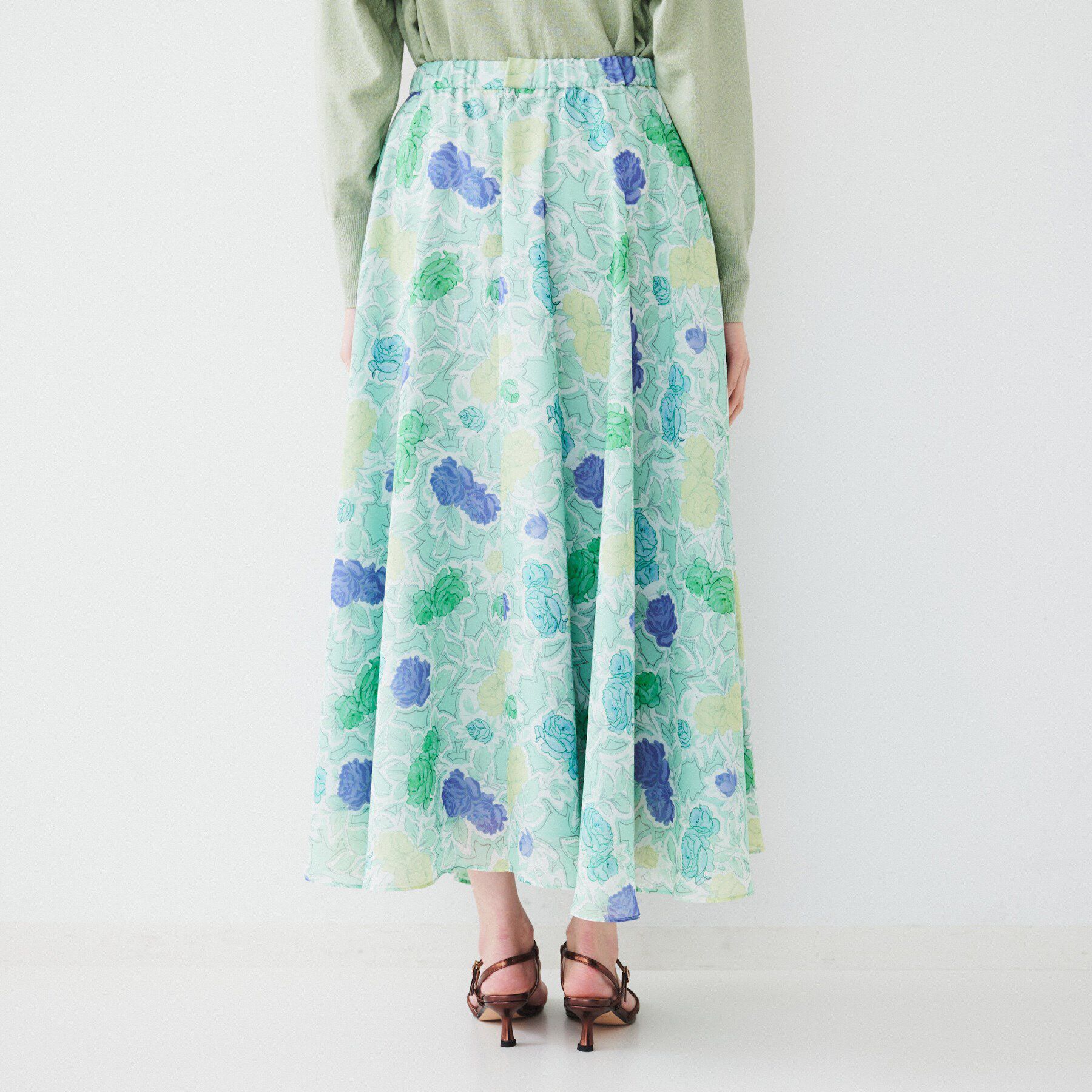 UNTITLED「【セットアップ可能】オールドフラワー プリントスカート」|スカート|