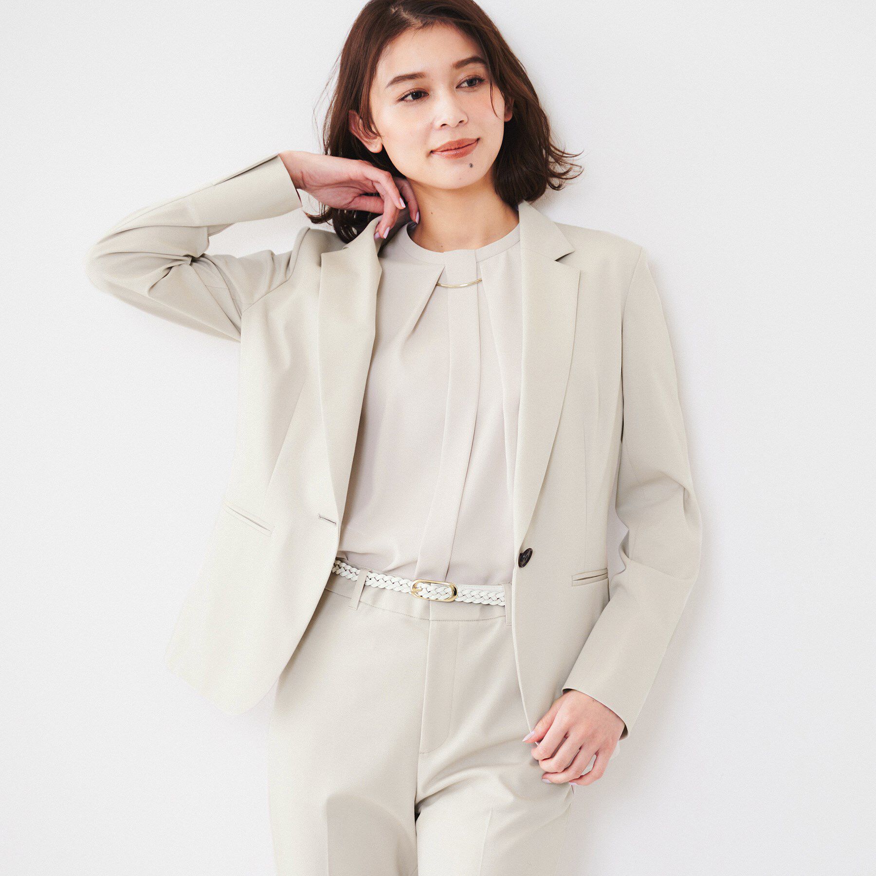 UNTITLED「【通勤スーツ】コットン混ジャージ テーラードジャケット」|テーラードジャケット|