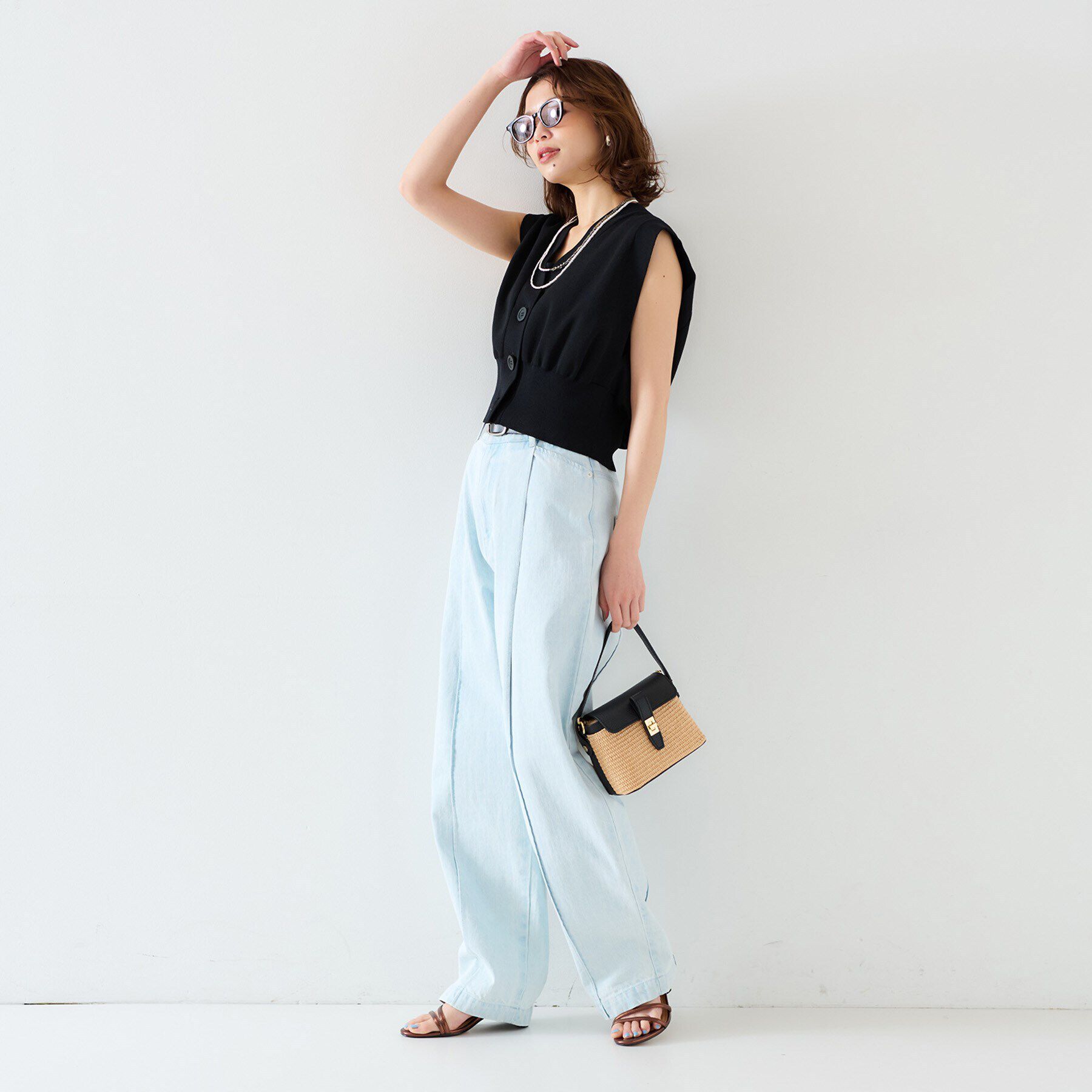 UNTITLED「【セットアップ可能】コンパクトニットベスト」|ニット・セーター|