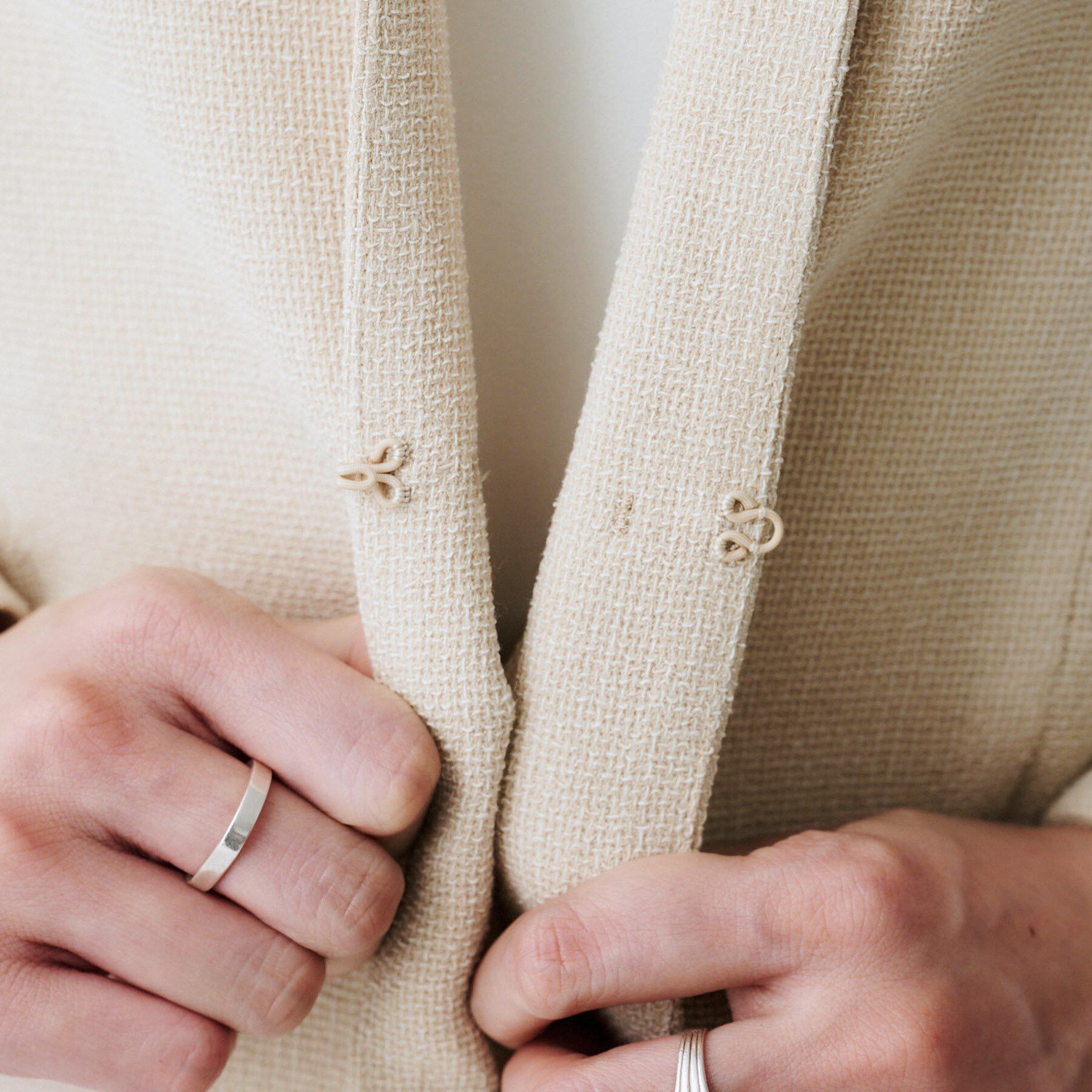 UNTITLED「【短丈/日本製】カラミ風メッシュ ノーカラージャケット」|ノーカラージャケット|