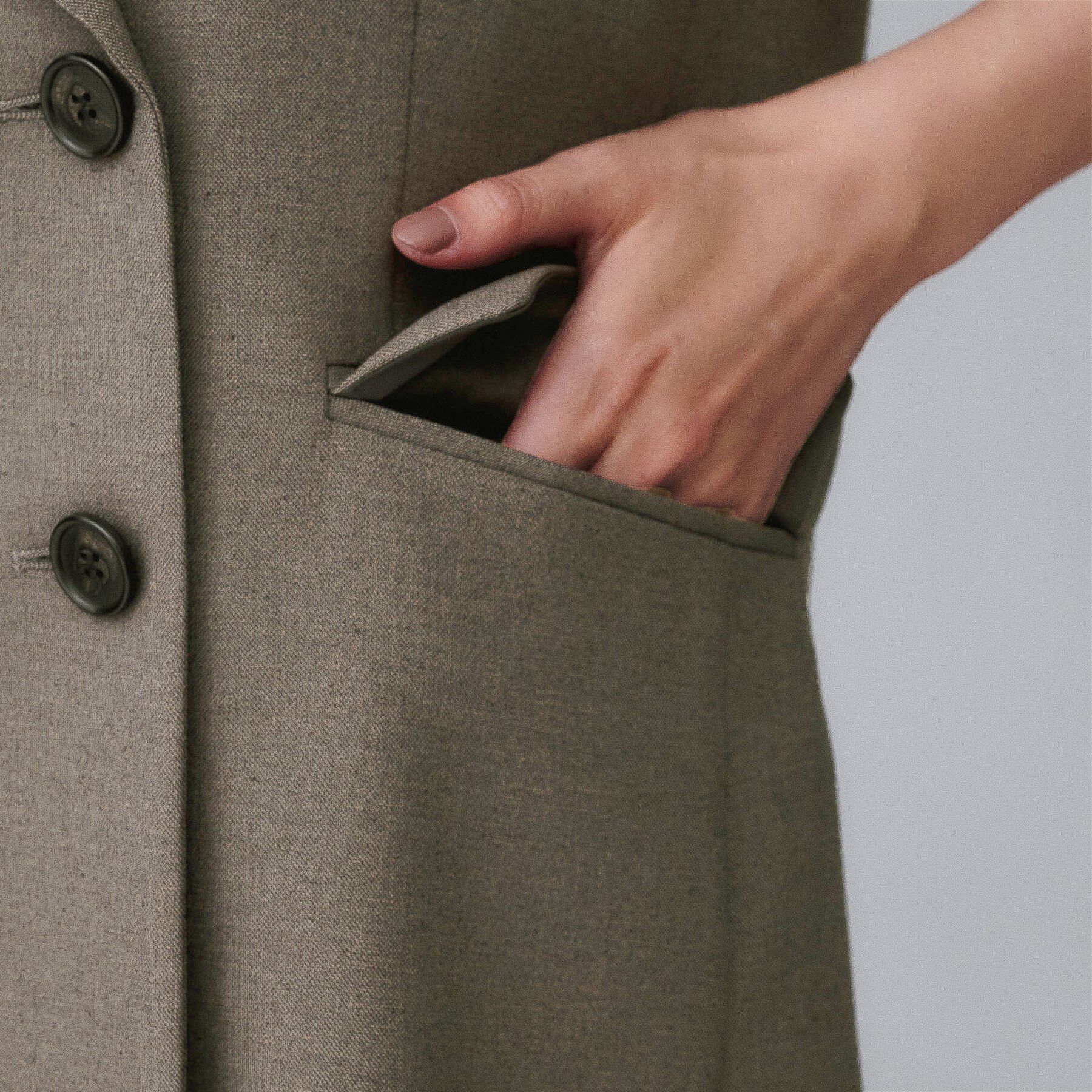 UNTITLED「【セットアップ可/洗える】スラブテーラードカラージレ」|ベスト・ジレ|