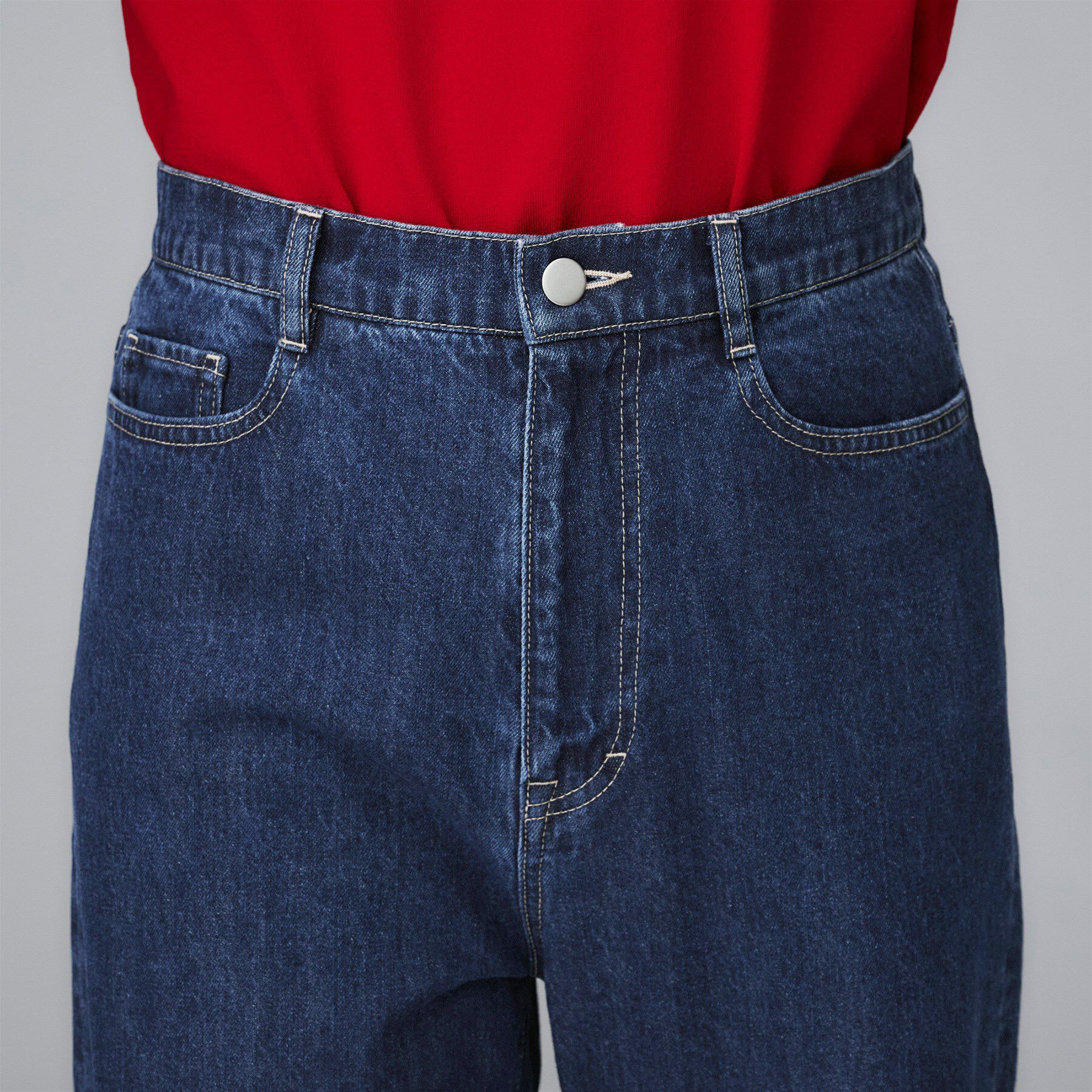 UNTITLED「【グレー/ブルー/ジーンズ】ソフトワイドデニムパンツ」|デニム|