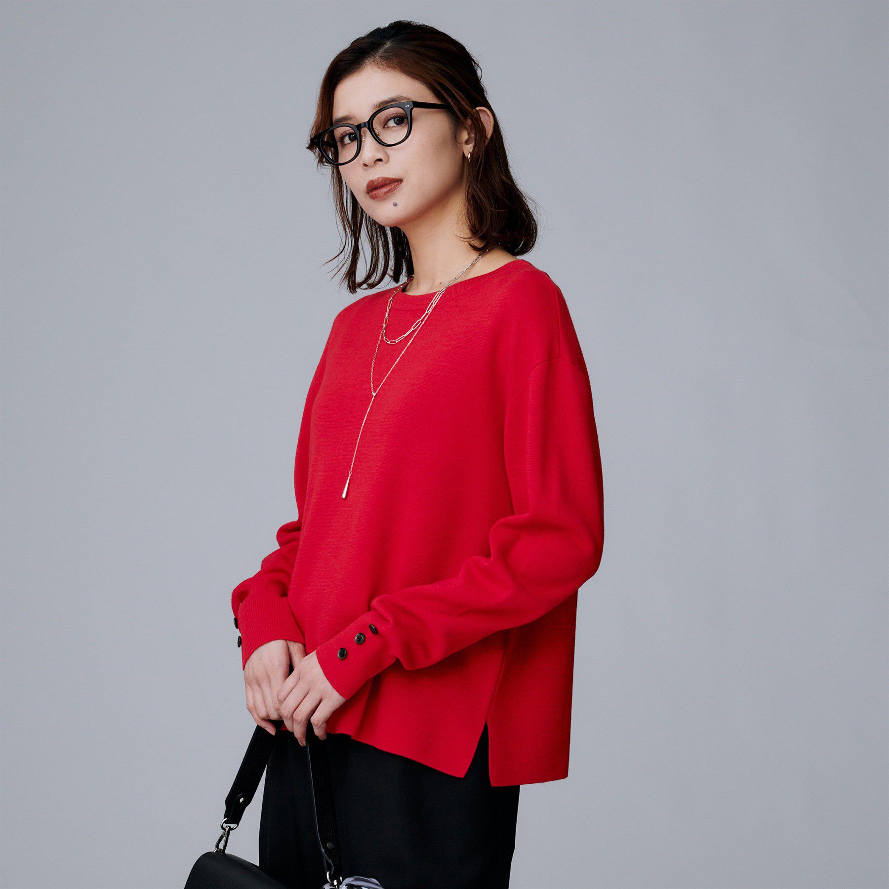 UNTITLED「【アンサンブル可/洗える】ウールミラノリブニット」|ニット・セーター|