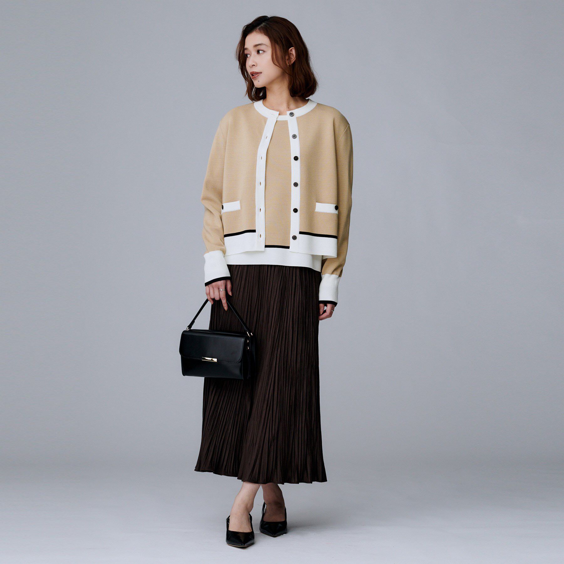 UNTITLED「【アンサンブル可/洗える】ウールミラノリブニット」|ニット・セーター|