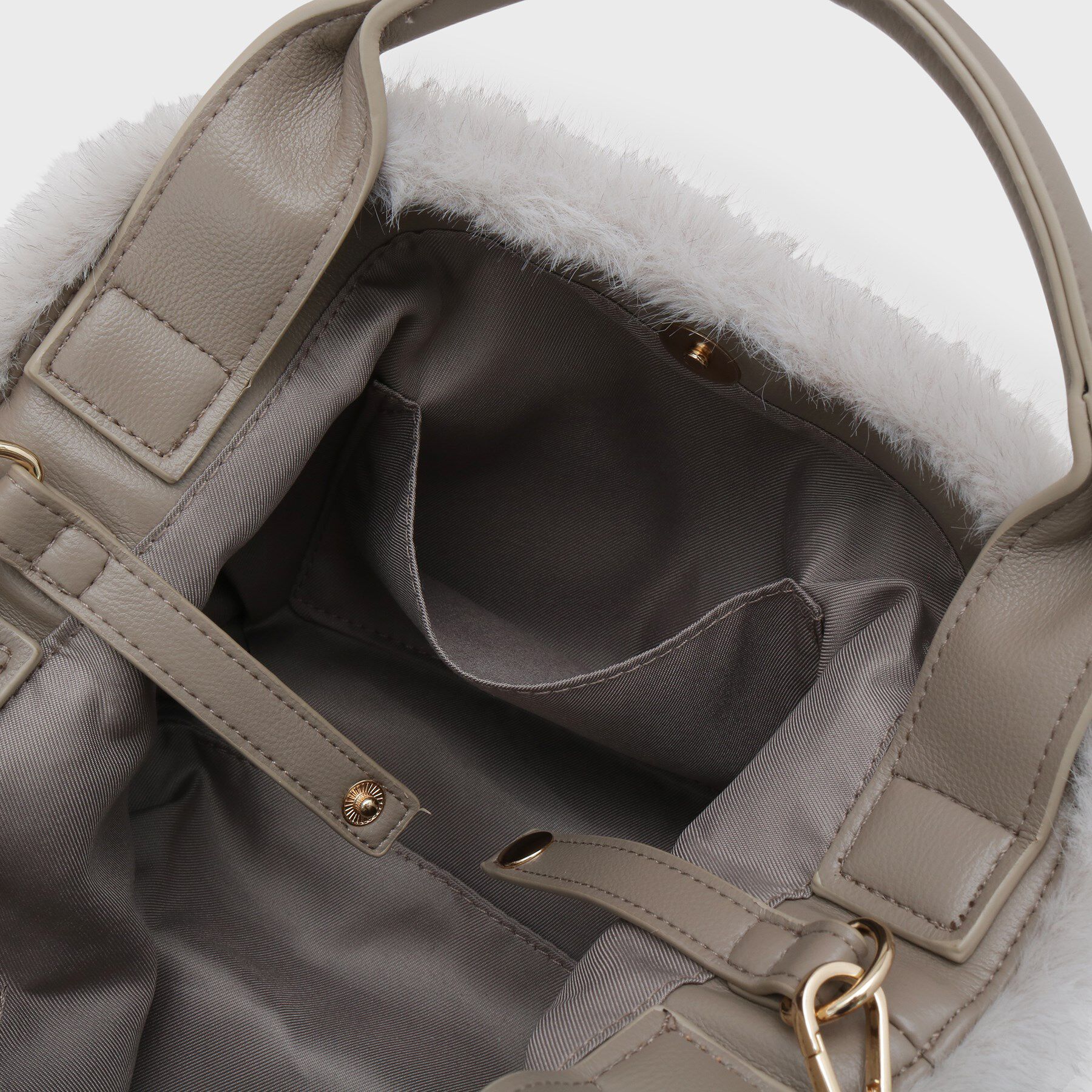 UNTITLED「ミニフェイクファーショルダー」|ハンドバッグ|