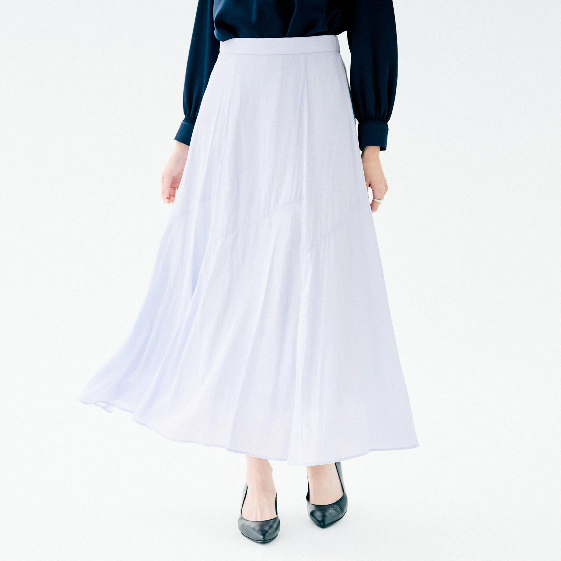 UNTITLED「【洗える/後ろウエストゴム】ロングスカート」|スカート|