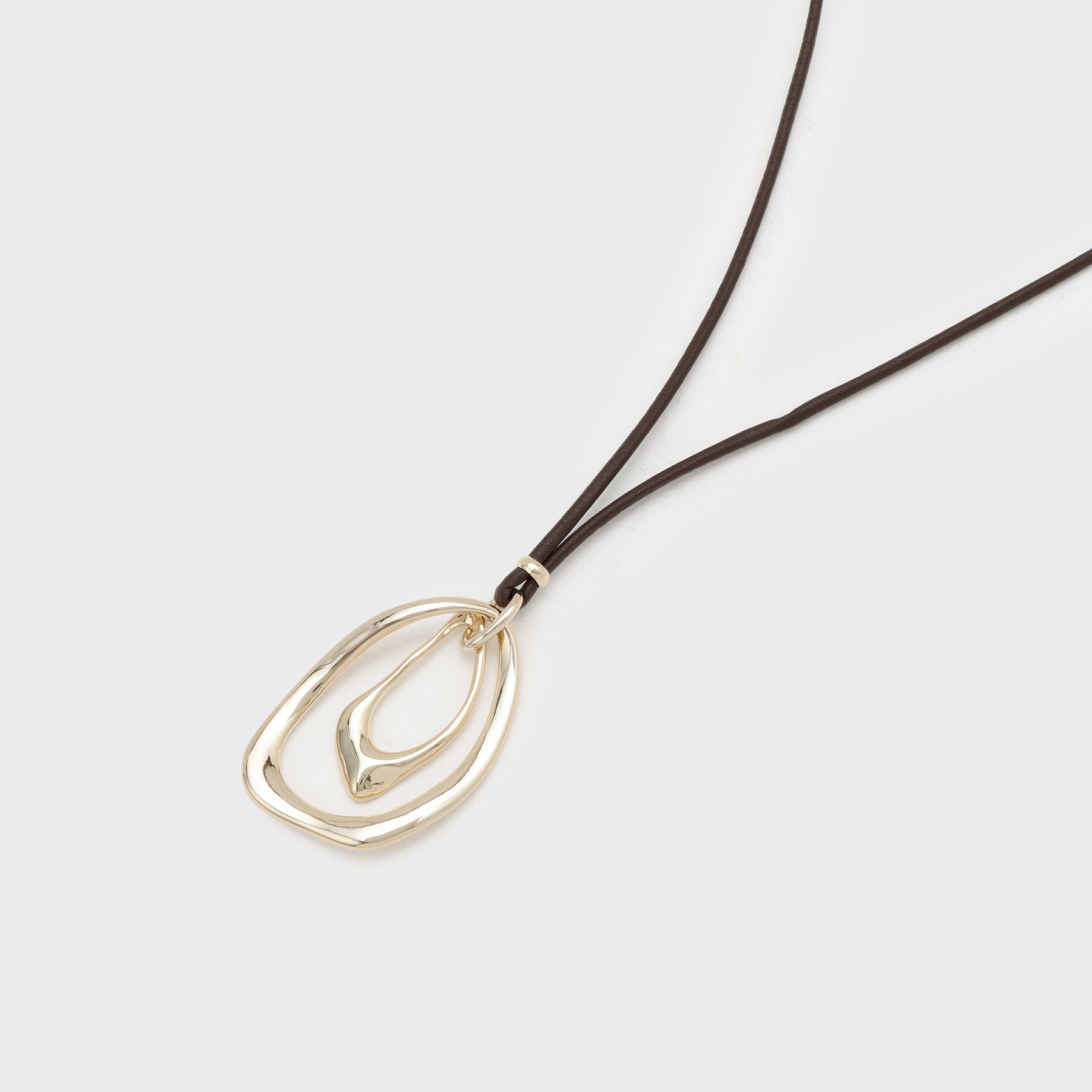 UNTITLED「レザー調トップネックレス」|ネックレス|