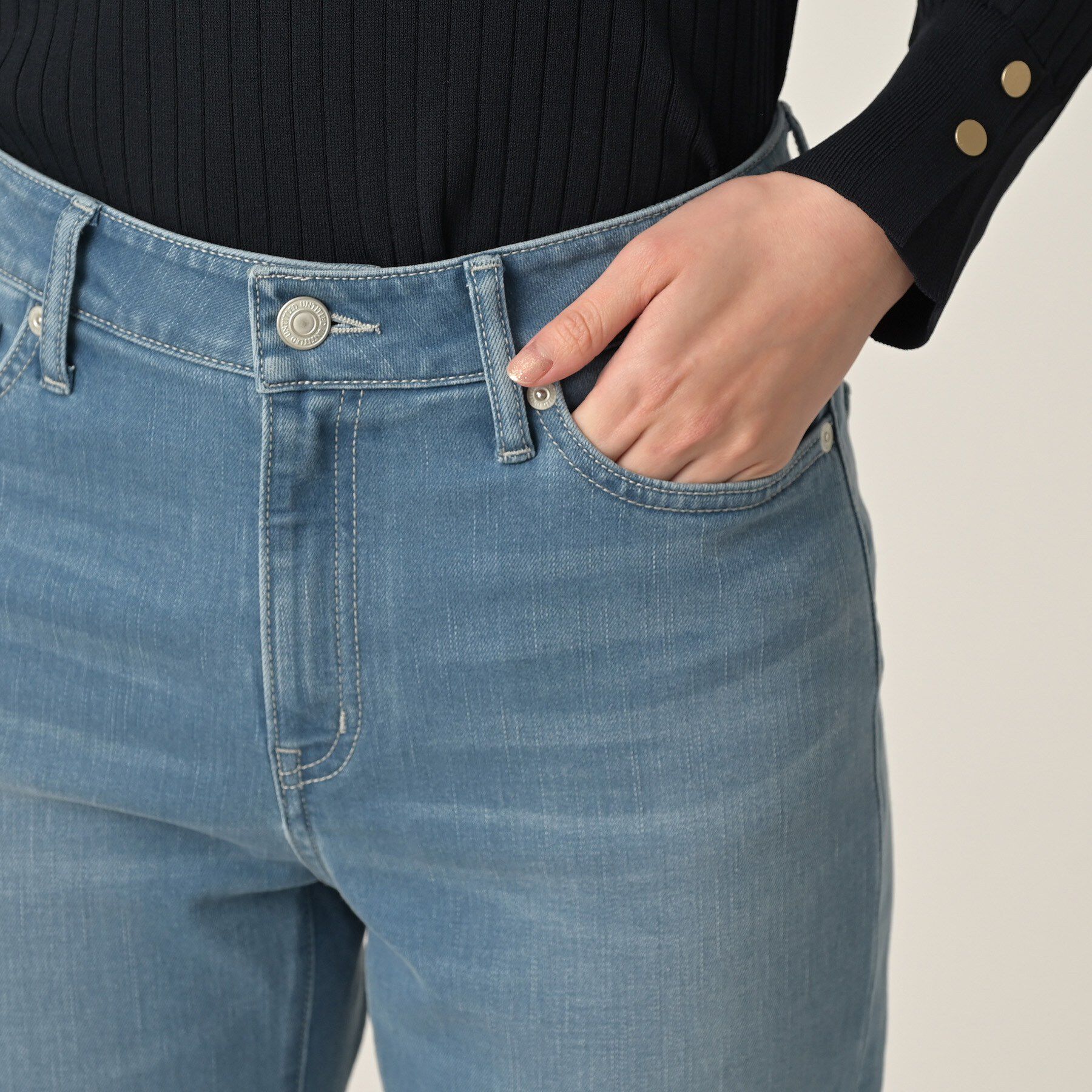 UNTITLED「【新作デニム/快適に美シルエット見せ】MAKE&times;DENIMスリムストレート」|デニム|