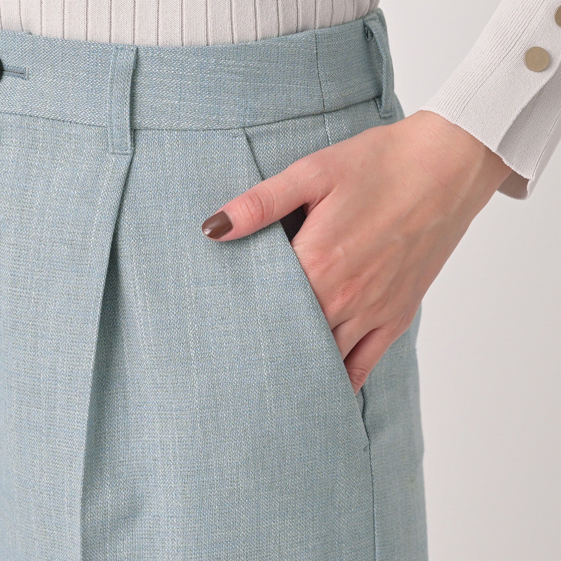 UNTITLED「シャンブレーワイドパンツ」|その他|