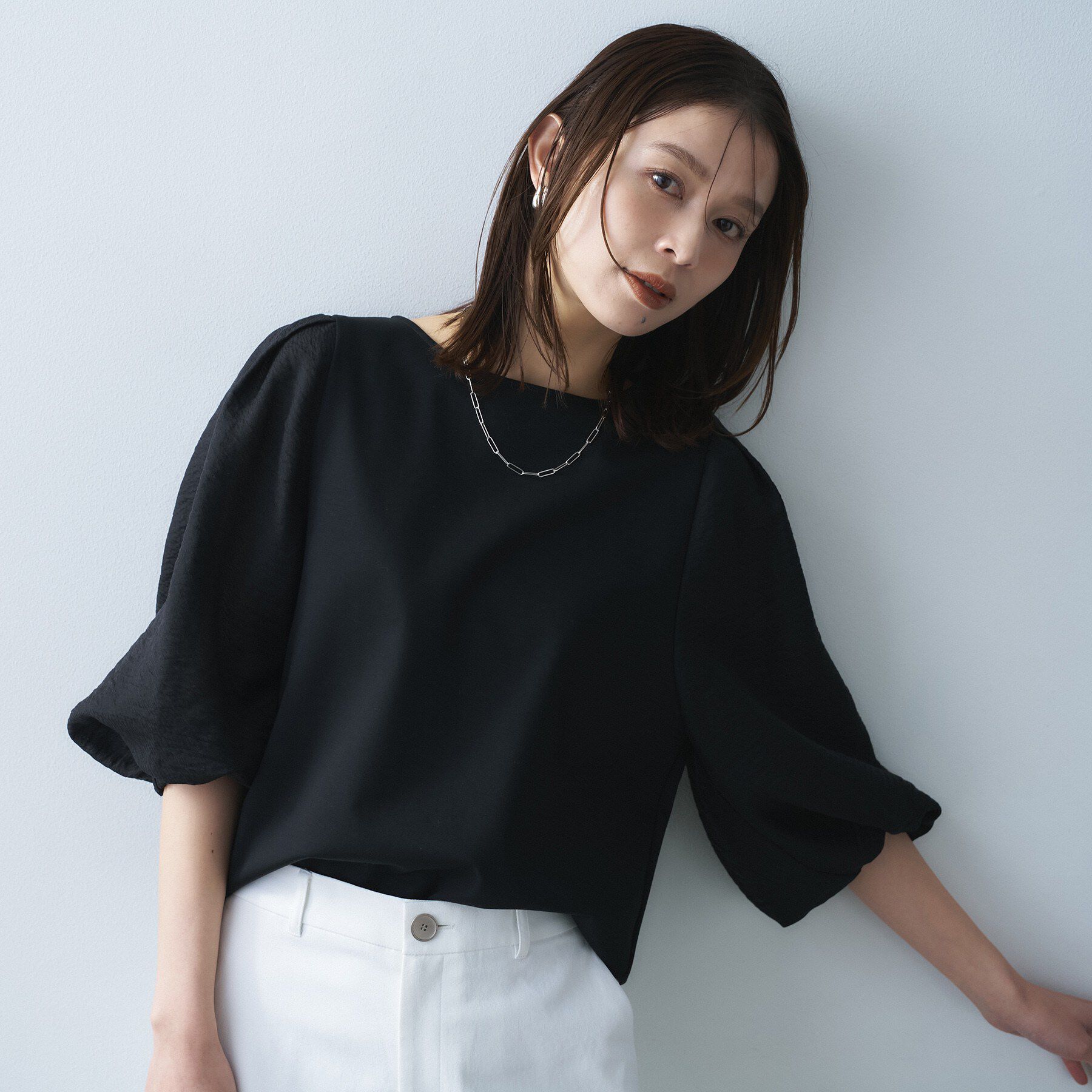 UNTITLED「ポンチ袖ボリュームトップス」|Tシャツ・カットソー|