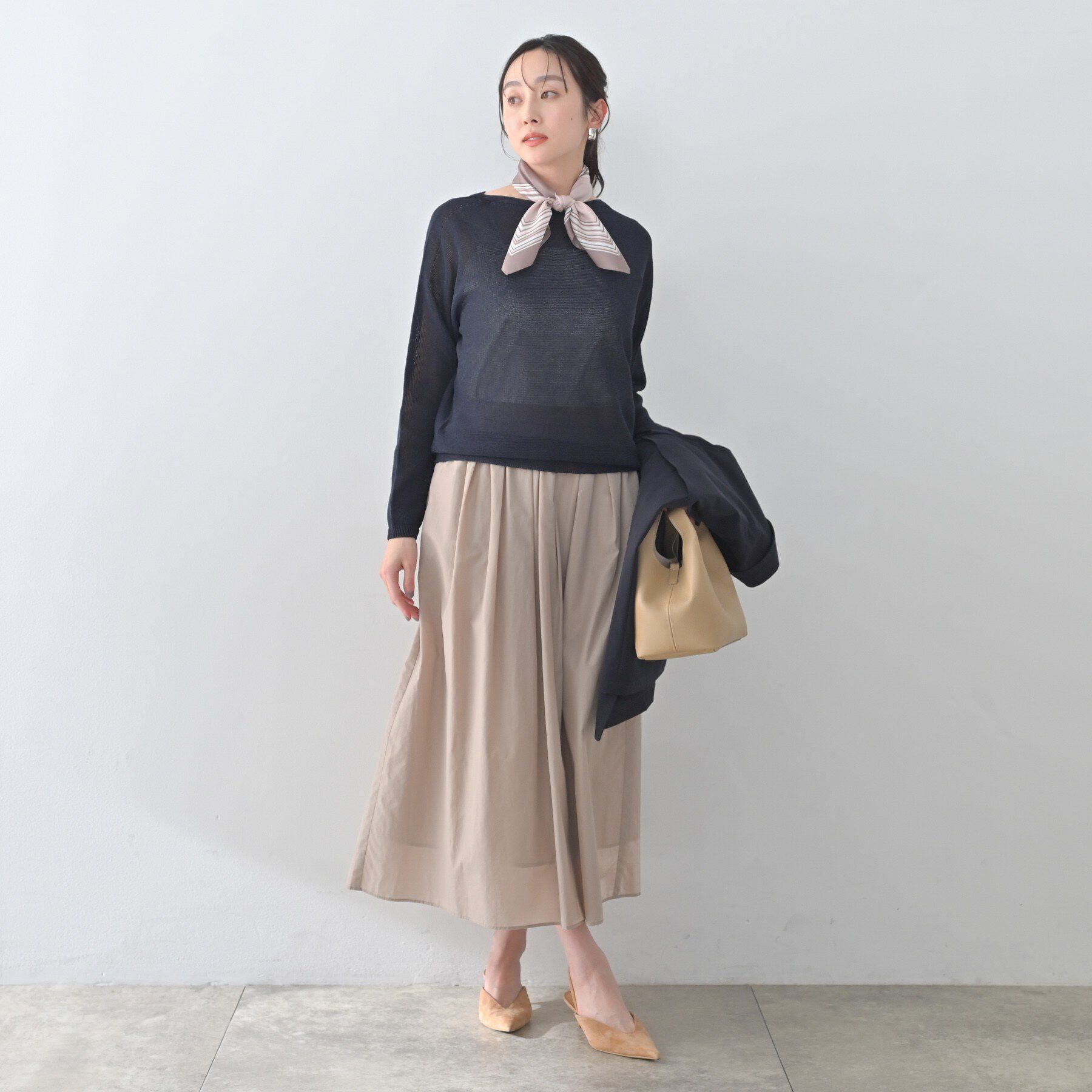 UNTITLED「ドライタッチボートネックニット」|ニット・セーター|