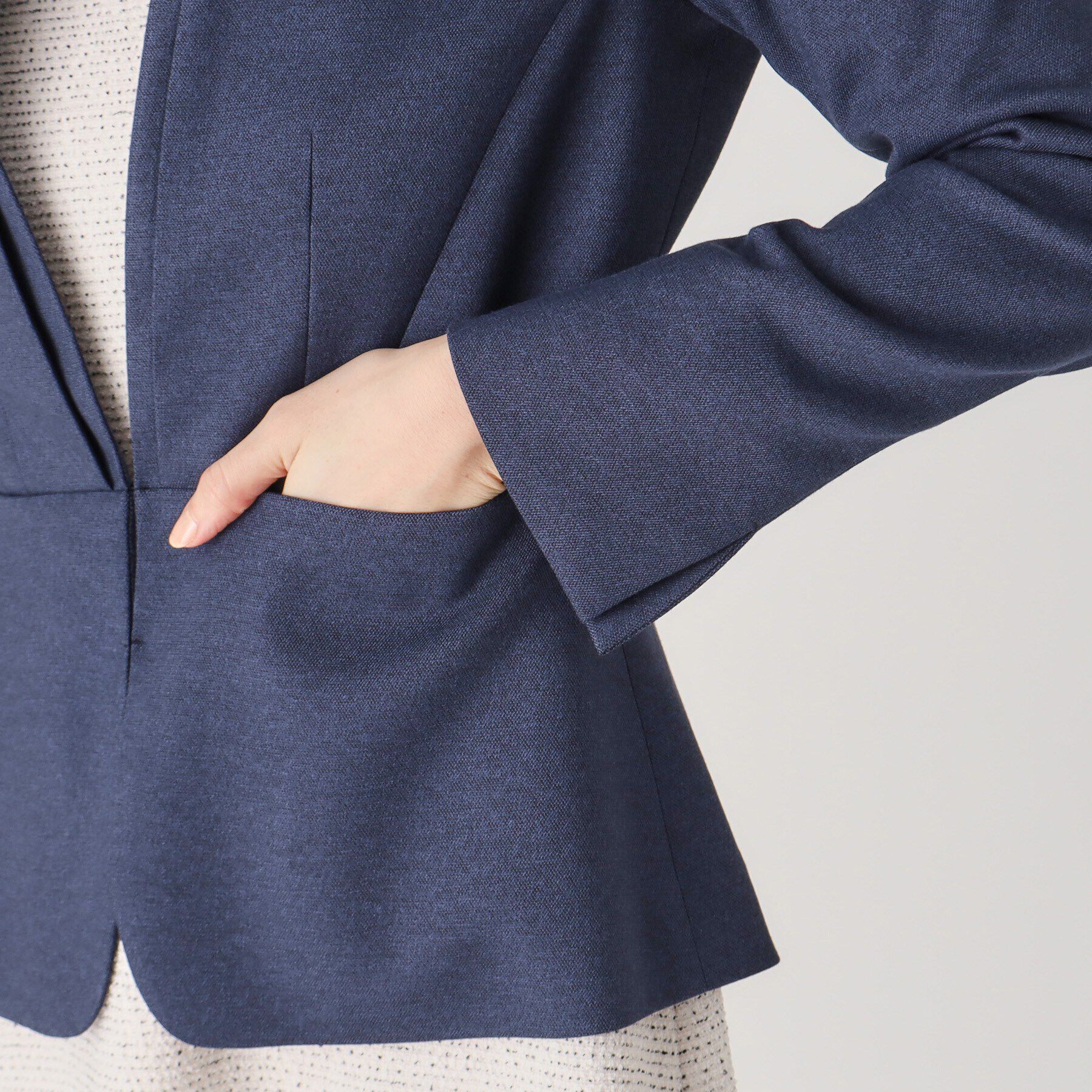 COUP DE CHANCE「【洗える／日本製／スーツ可】ノーカラージャケット」|テーラードジャケット|