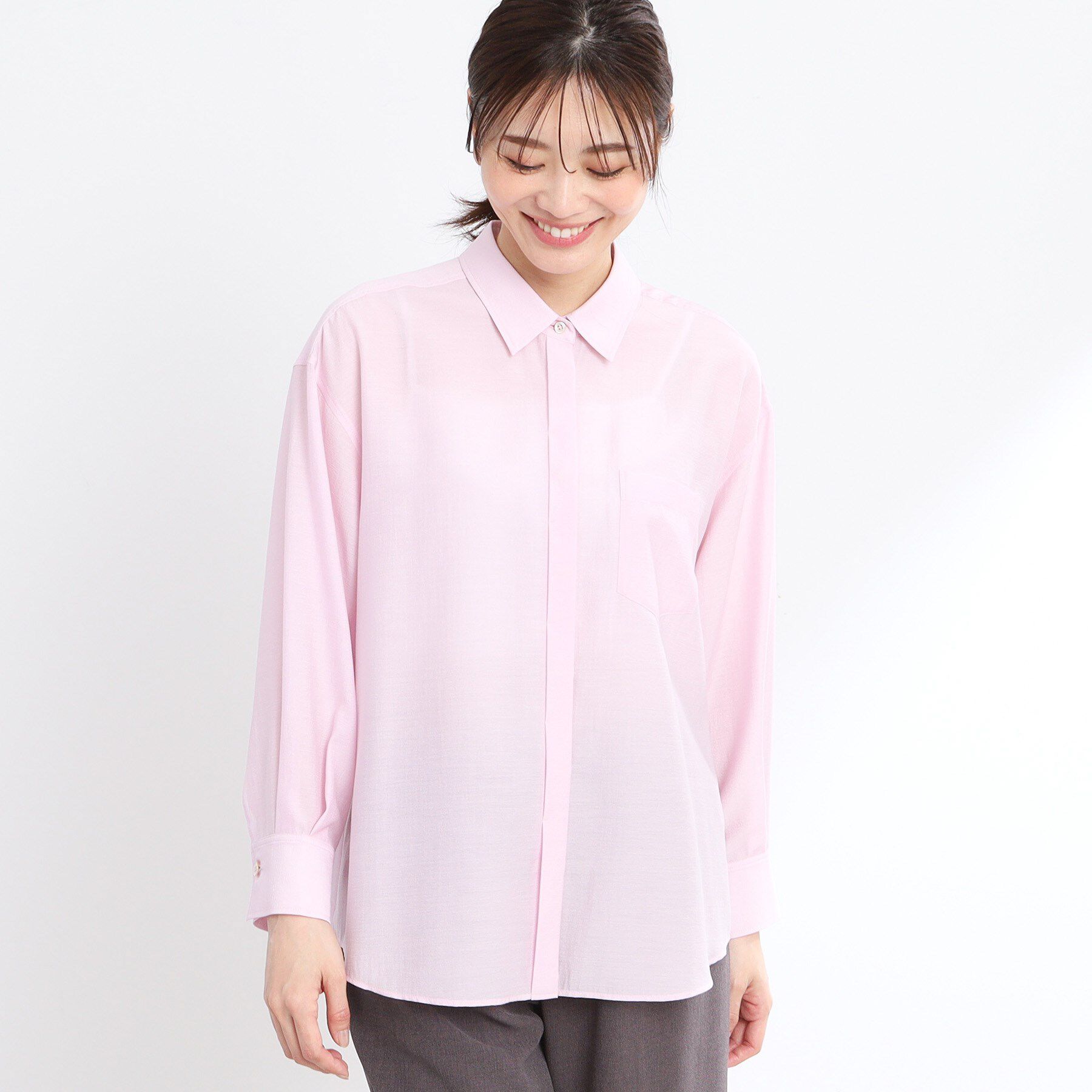 Reflect「【マシンウォッシュ可】3WAYシアーシャツブラウス」|シャツ・ブラウス|