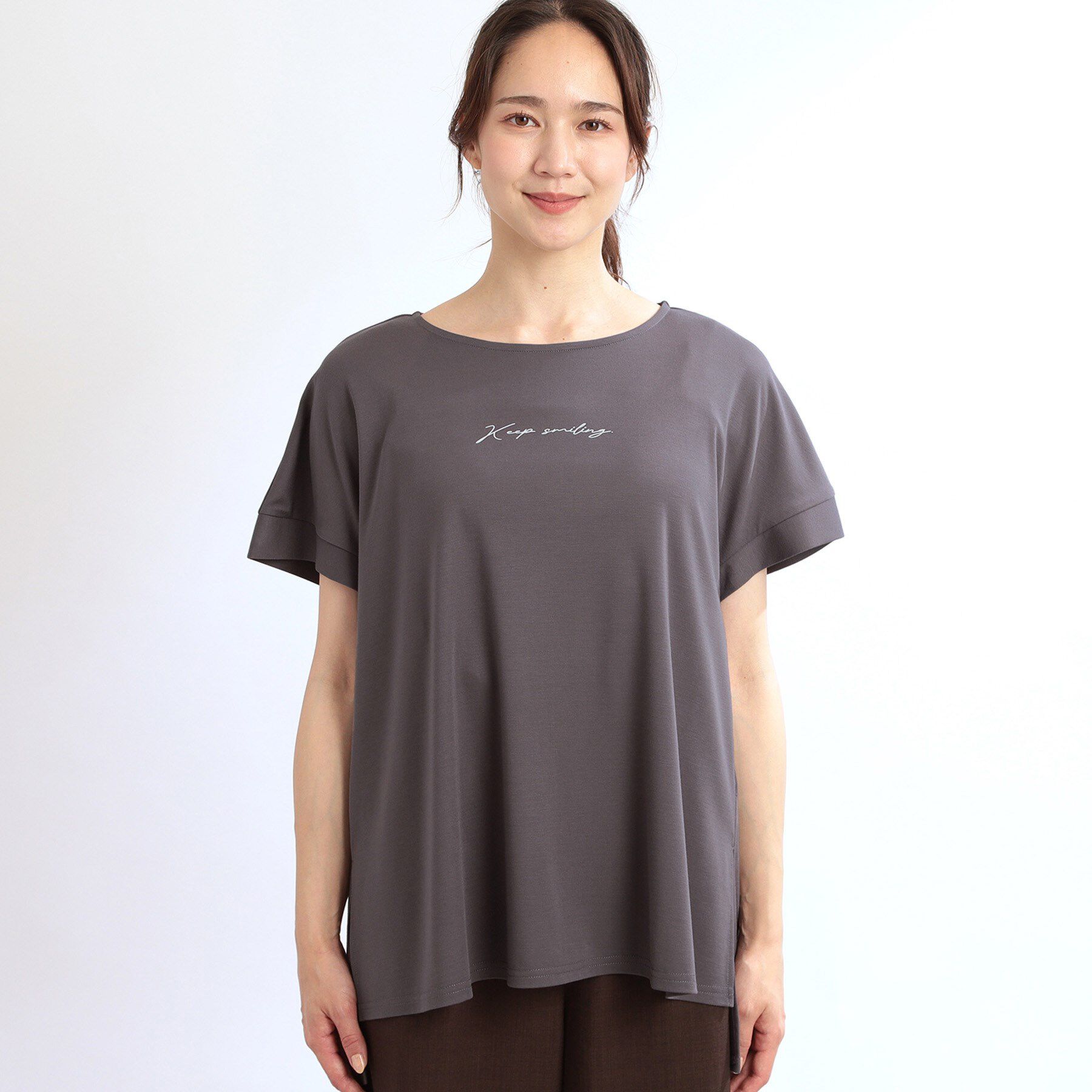 Reflect「【E‐QUALITY】チュニック丈ロゴTシャツ」|Tシャツ・カットソー|