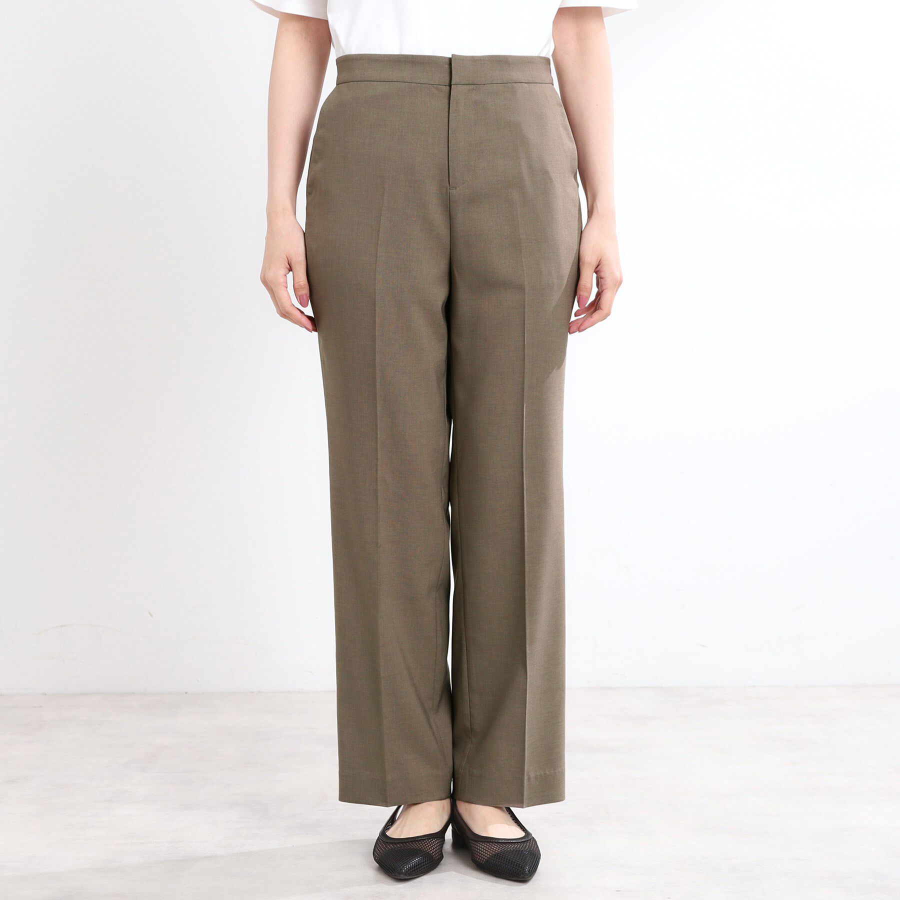 Reflect「【マシンウォッシュ可】リネンライクフレアパンツ」|その他|