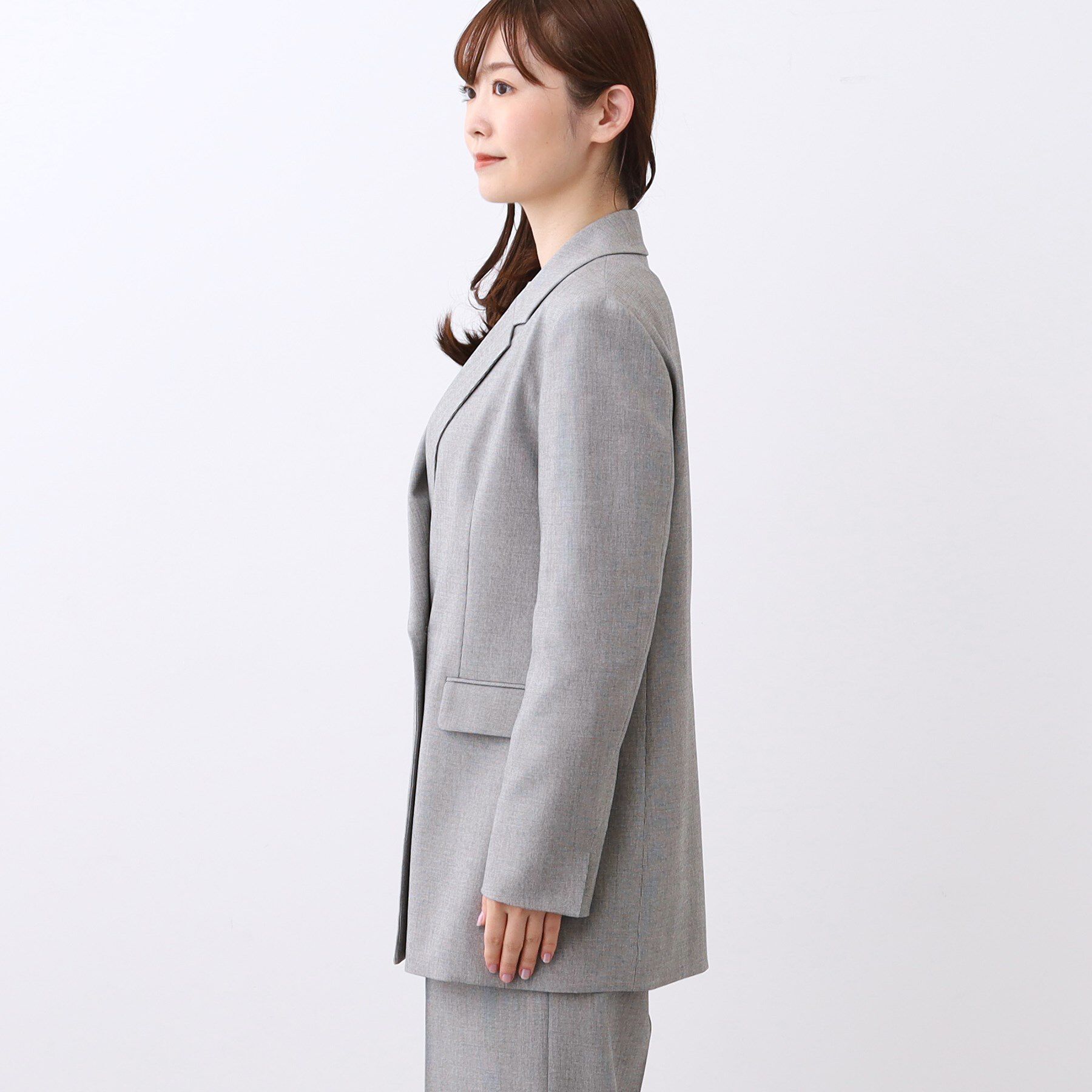 Reflect「【単品使いOK◎／ライトアウター／セットアップ可】リラクシーメランジジャケット」|テーラードジャケット|