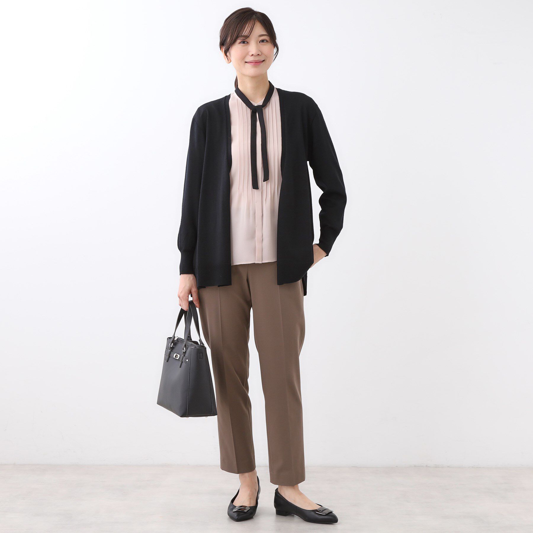 Reflect「【ちくちくしない／アンサンブル可／通勤におすすめ◎】オフボディ着流しカーディガン」|カーディガン|