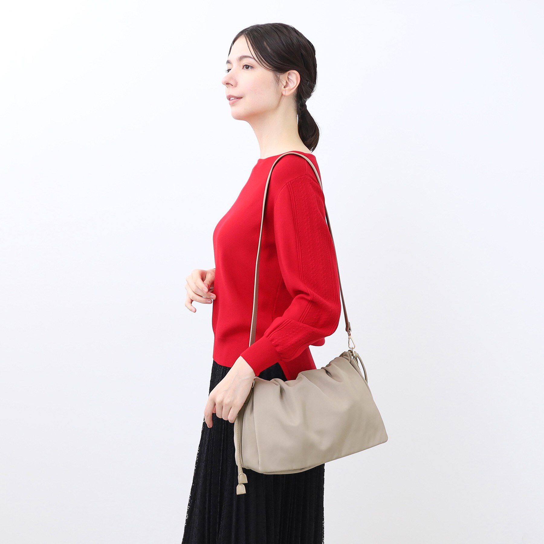 Reflect「【ショルダーストラップ付き】しぼりデザインバッグ」|ショルダー・メッセンジャー|