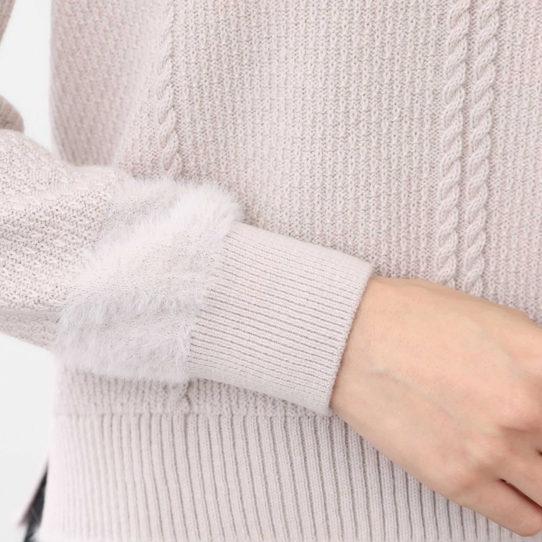 Reflect「【ほんのりラメ感◎】ケーブル柄ニット」|ニット・セーター|