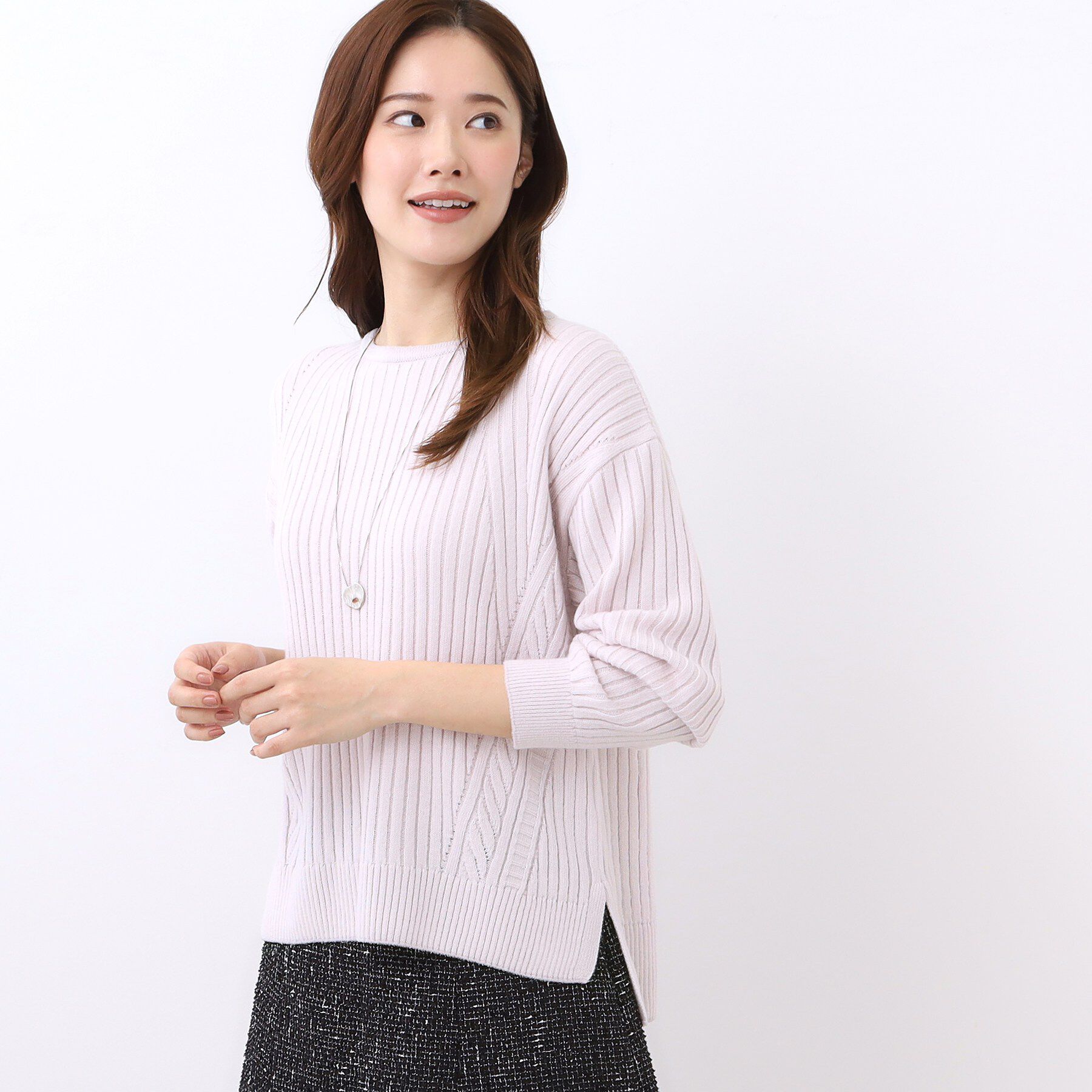 Reflect「【ゆったり着られる◎】ワイドリブニットプルオーバー」|ニット・セーター|