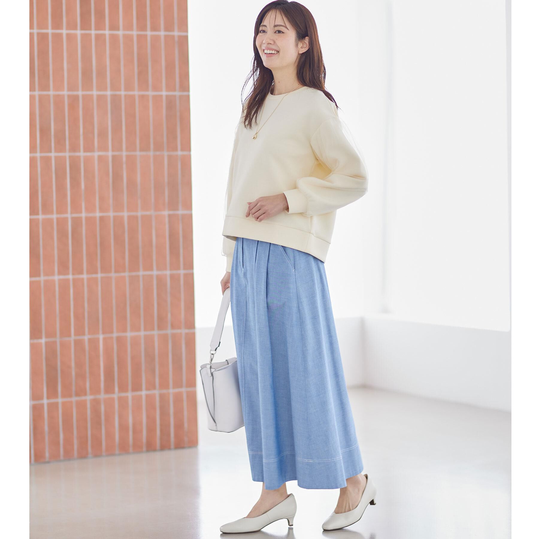 Reflect「チュールレイヤードスリーブプルオーバー」|Tシャツ・カットソー|