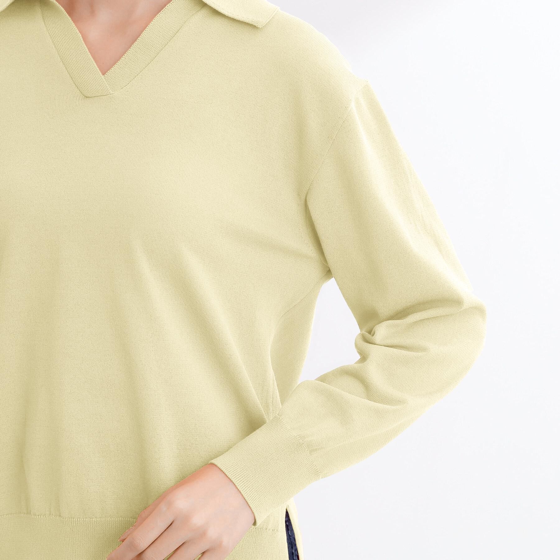 Reflect「スキッパーネックニットプルオーバー」|ニット・セーター|