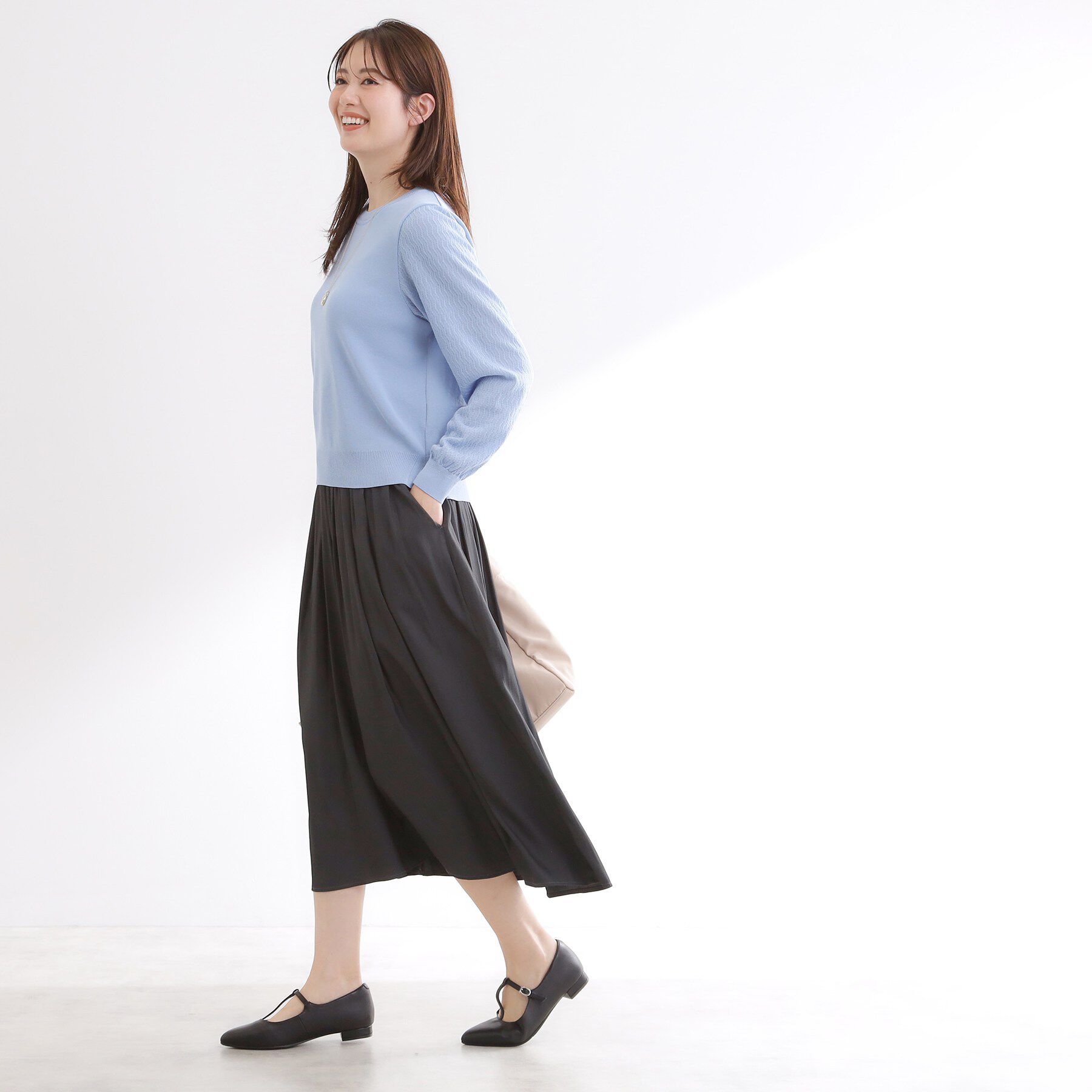 Reflect「透かしスリーブデザインハイゲージニット」|ニット・セーター|